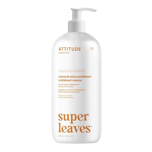 ATTITUDE Volume & Shine Hair Conditioner - Vegan Detangler for Thin Hair, 32 Fl Oz
