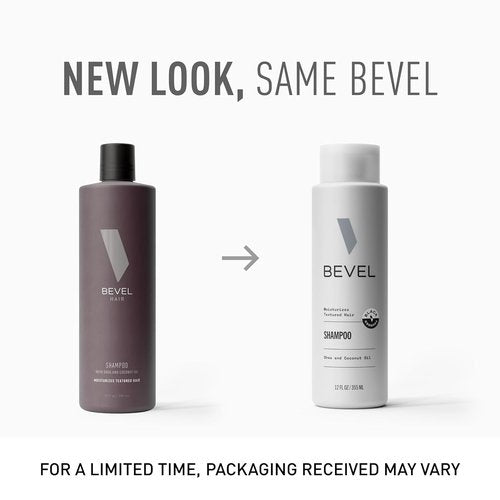 Bevel Shampoo for Men - Sulfate-Free Formula with Coconut Oil & Shea Butter for Textured Hair | 12 Oz