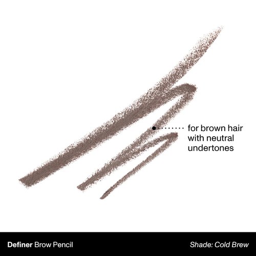 Morphe Definer Dual-Ended Brow Pencil - Precision Slanted Tip for Shaping & Filling - Cold Brew (0.003 oz)