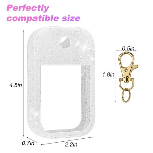AIERSA 3pcs Hand Sanitizer Spray Case Compatible with Touchland,Rabbit Ears Design Silicone Hand Sanitizer Case Holder with Keychain for Touch Land Mist Case 1FL. OZ (Pink+White+Purple)