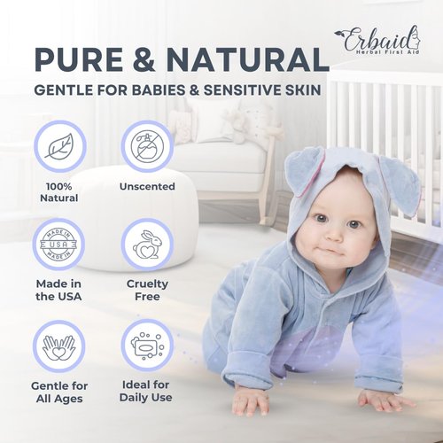 Skiennix Baby Soap - Natural Unscented Goat Milk Bar for Sensitive Skin | Gentle Eczema Relief & Moisturizing Oatmeal Honey - Made in USA