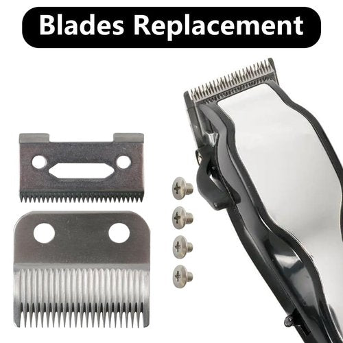 Pair of Cutting Blade and Guard Blade Replacement for Wahl Precision, for Precision Premium Smooth Cut Blade