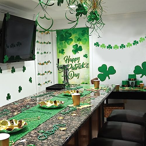 Happy St. Patrick’s Day Door Covers - Shamrock & Clover Celebration Decor - 5’ x 30”, 2 Pieces - Indoor & Outdoor Use - St. Patrick’s Party Supplies - Variation: St. Patricks / Happy St. Patrick's Day