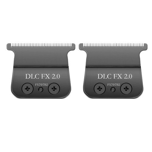 2PCS Replacement Trimmer Blades Compatible with BaBylissPRO FX787 & FX726 Trimmer,FX707Z DLC 2.0 Trimmer Blades Compatible with BaByliss Barberology Trimmer Blades,Black