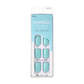 KISS imPRESS Color Press-On Manicure - Gel Nail Kit with PureFit Technology | Short Length, Mint To Be, Polish-Free Solid Color, Includes Prep Pad & Mini File