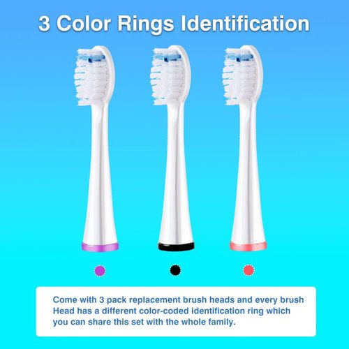 Replacement Heads for WaterPik Sonic Fusion SF-01/SF-02/SF-03/SF-04,Replacement Brush Heads Compatible with WaterPik Sonic Fusion 2.0 Flossing Toothbrush with Cover