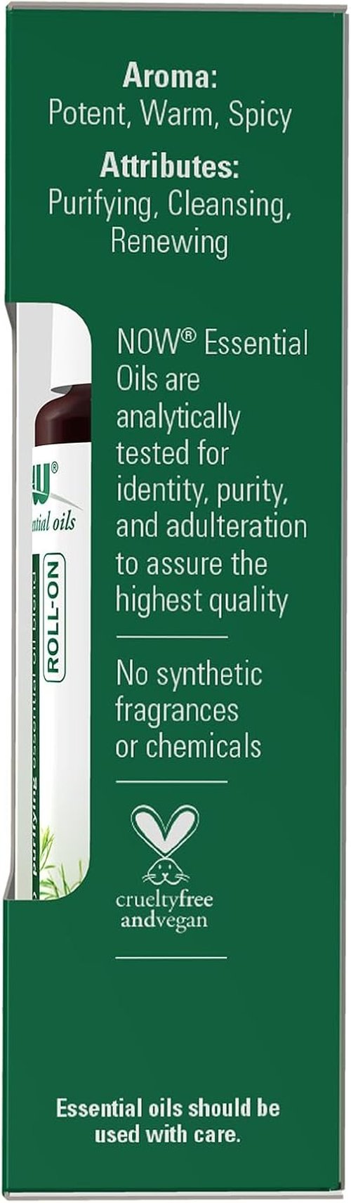 NOW Foods Tea Tree Essential Oil Roll-On - Certified Organic Purifying Blend for Topical Aromatherapy | 10 mL
