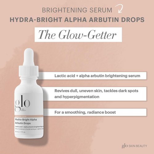 Glo Skin Beauty Hydra-Bright Alpha Arbutin Drops - Smoothing & Brightening Serum for Radiant Skin