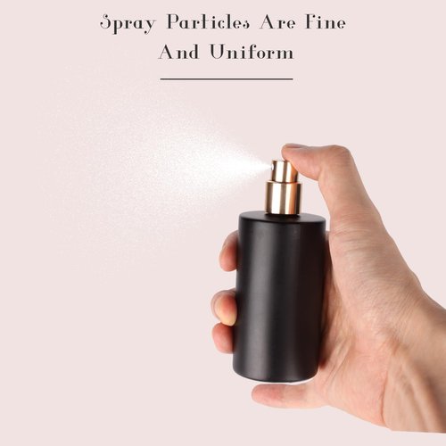 Gsteng 2pcs 50ml Glass Spray Bottle for Perfume,Refillable Travel Perfume Atomizer Bottles,Black Portable Cologne Atomizer Empty Bottle.(Black)