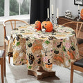 Halloween Witches Brew Vinyl Round Tablecloth - 70 Inch with Ghost & Pumpkin Design - Witches Brew Variation