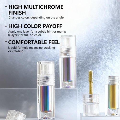 Evpct Royal Blue Duochrome Liquid Eyeshadow - Waterproof Multichrome Metallic Glitter for Women