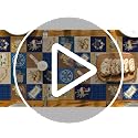 Blue Buffalo Plaid Stars Table Runner - Passover Kitchen Decor 13x72 Inch