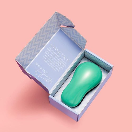 Skiennix Detangling Hair Brush - Gentle Hand Grip for All Hair Types | Wet or Dry Use (Aqua)