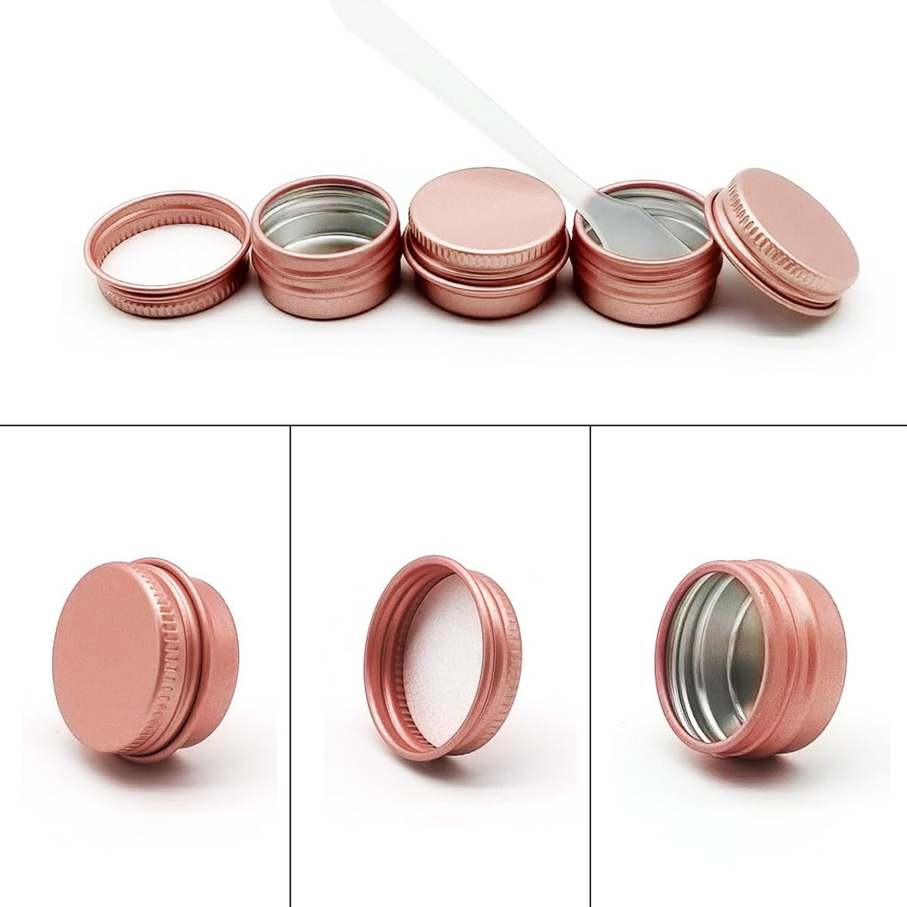 Wopanxye 30pack 5ml Lip Balm Tin Cans, 5g Aluminum Makeup Sample Containers with Screw Lid, Empty Metal Tins Pot Storage Travel Jars for Cosmetic Cream Candle Tea Nail DIY Paints, 5 Gram Small Tins