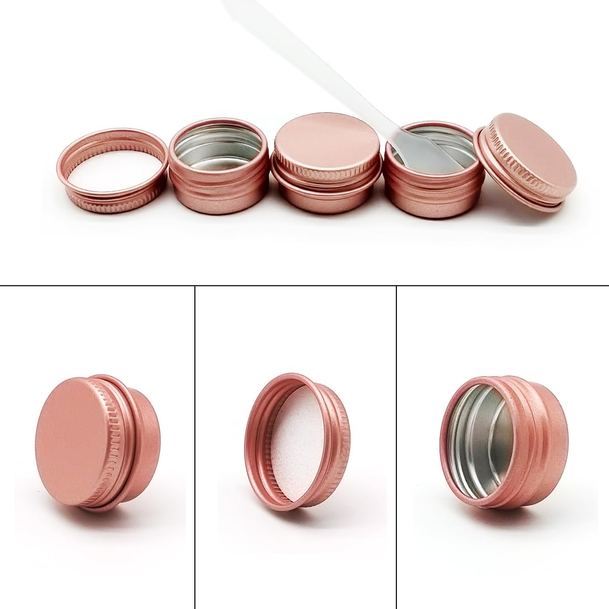 Wopanxye 30pack 5ml Lip Balm Tin Cans, 5g Aluminum Makeup Sample Containers with Screw Lid, Empty Metal Tins Pot Storage Travel Jars for Cosmetic Cream Candle Tea Nail DIY Paints, 5 Gram Small Tins