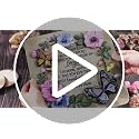 Day of the Dead Garden Memorial Stone - Outdoor Sympathy Decor with Floral Carvings