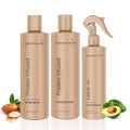Moehair Trio Pack - Protein-Infused Shampoo & Conditioner Set with Leave-In Conditioner | Hydrates & Controls Frizz (12 Fl. Oz)