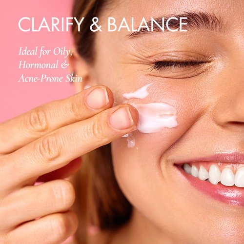 Glowbiotics Probiotic Clarifying Lotion - Oil Control Moisturizer for Oily & Acne-Prone Skin | Reduces Shine & Soothes Redness | 1.7 fl oz