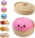 Dumpling Squishy - Colorful Glitter Stress Balls | Fun Fidget Sensory Toy for Easter Basket (Pink)
