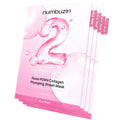 numbuzin No.2 Sheet Mask | Rose PDRN Collagen Plumping Sheet Mask | Korean Mask for face | Brightening, Hydrating, Firming and Moisturizing | Collagen, Peptides, PDRN | 4ea