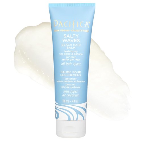 Pacifica Salty Waves Beach Hair Balm - Texturizing Formula for Effortless Beachy Waves | 4 oz