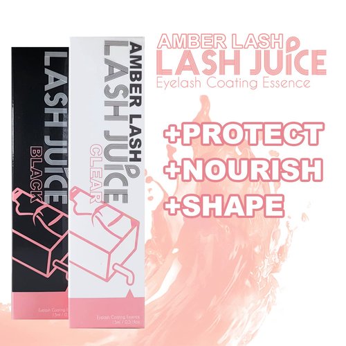 Amber Lash Lash Juice - 3-in-1 Coating Sealant for Eyelash Extensions & Lift | Nourishing Serum (Black)
