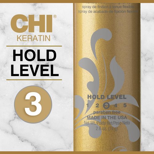 CHI Keratin Flex Finish Hair Spray - Lightweight Formula for Long-Lasting Smooth Styling | 2.6 Oz