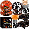 Halloween Party Supplies Set for Kids Birthday Baby Shower - Plates Napkins Cups