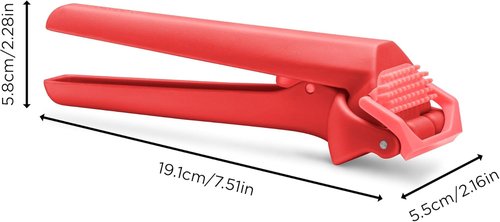 Dreamfarm Garject Lite Garlic Peeler & Press - 2-In-1 Mincer with Ejector | Red Nylon Design