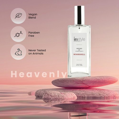 Instyle Fragrances | Women's Eau de Toilette Inspired by Victoria's Secret Bombshell - Vegan & Paraben-Free, 3.4 Fl Oz