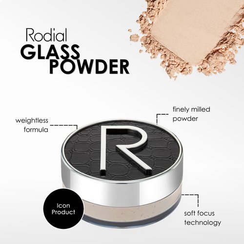 Rodial Glass Powder - Skin-Perfecting Loose Setting Powder for Luminous, Blurring Finish | 0.63 oz