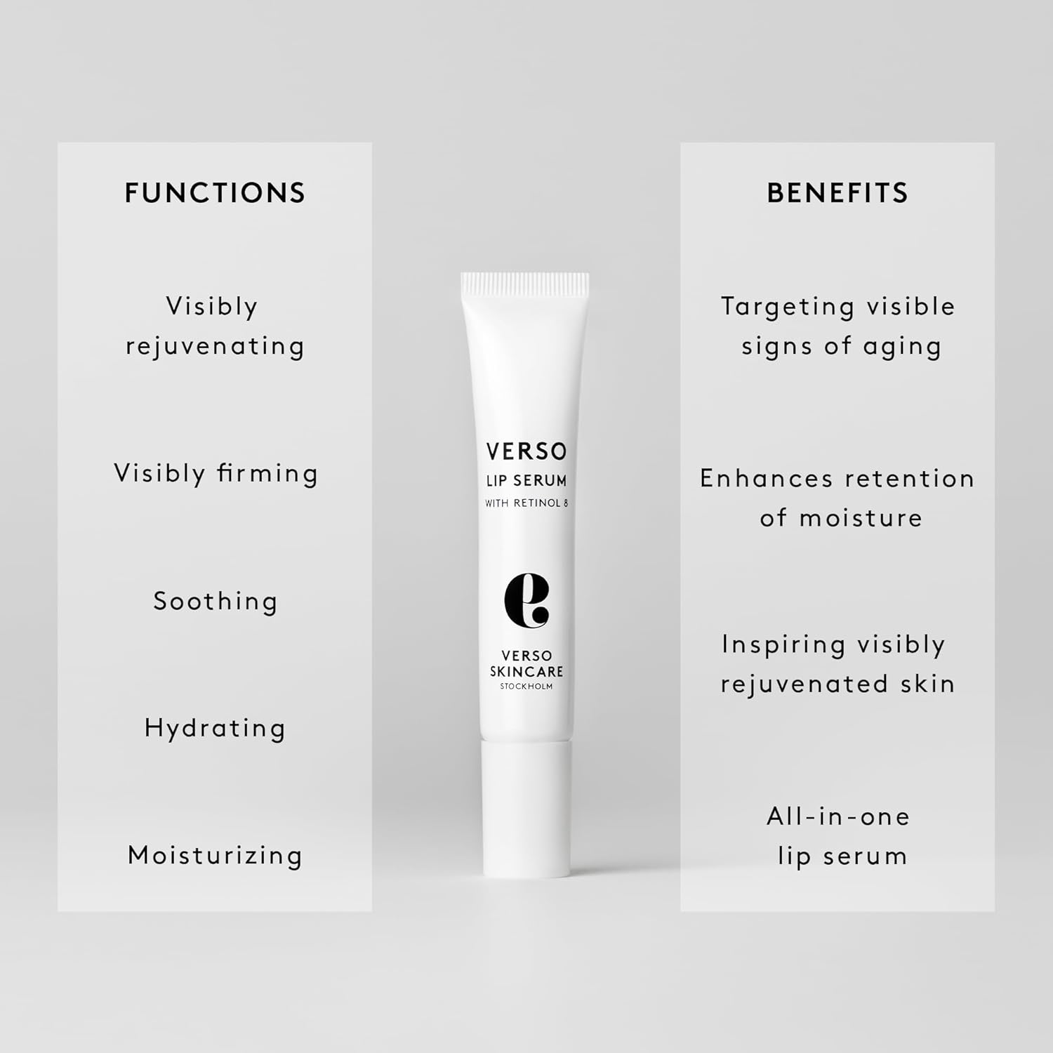 Verso Lip Serum - Hydrating Formula for Soft, Plump Lips | 0.5 Fl Oz