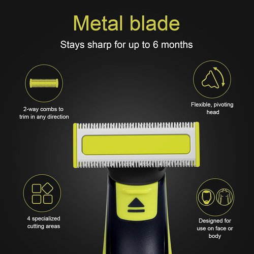 Norelco Electric Shaver Replacement Heads - Compatible with OneBlade QP Series (4 Pack)