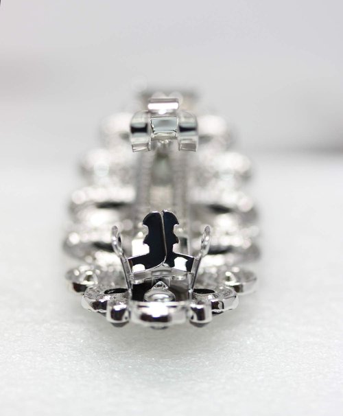 Faship Gorgeous Black Rhinestone Crystal Floral Hair Barrette Clip