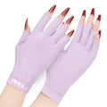 NXJ INFILILA UV Gloves for Nails, Anti UV Light Gloves for Gel Nail Lamp, Professional UPF 99+ Protection for Women Protect Hands from Sun and Nail Lamp Harm(Purple)