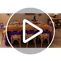 14x6 Purple Sequin Chair Sashes - Pack of 100 Folding Bow Covers for Weddings and Parties