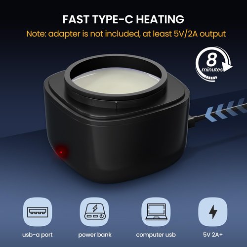 AUZEAL Nose Wax Kit Men, Nose Ear Hair Waxing Kit with 100g Wax, 40 Sticks, Nose Ear Hair Removal Kit, USB Fast Heat, Smart Constant Temp, Upgraded Size, Multi-Accessories, Black