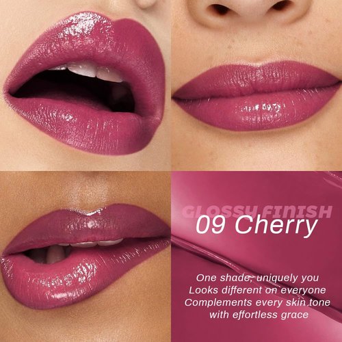 Kaely Cherry Honey Lipstick - Hydrating Tinted Lip Balm for Dry Lips | Sheer Vegan Gloss, 09