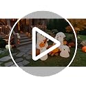 6FT Halloween Inflatable Ghost Yard Decoration with Campfire Scene