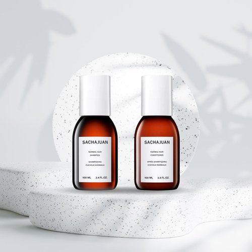 SACHAJUAN Normal Hair Shampoo and Conditioner Set | Ocean Silk Technology for Everyday Cleansing, Volume & Shine | Lightweight Hydration & Detangling | Vegan & Paraben-Free | Pack of 2 (3.4 oz)