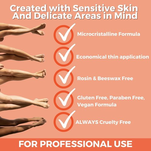 Cirepil - Cristalline - 800g / 28.22 oz Hard Wax Beads Bag - Unscented & Rosin-Free, Micro-Crystalline Formula for Highly Sensitive Skin - Clear Gel Stripless Hair Removal for Face & Body, Low-Temp
