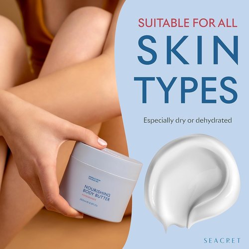 SEACRET Dead Sea Body Butter - Ultra-Rich Moisturizing Cream with Shea Butter & Coconut Oil, 8.5 fl. oz.