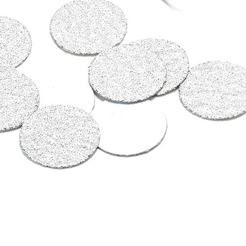 100pcs Sandpaper Disc and 1pcs Metal Bit, 3/32 Shank Replaceable Pedicure Sanding Disc Bit for Dead Skin Callus Removal Electric Foot File Tools (White/80# (Coarse))
