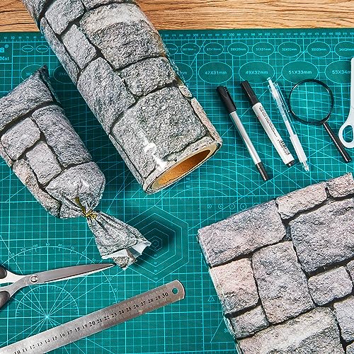 Stone Wall Tablecloth Roll 164ft x 39.4in Medieval Halloween Party Decor