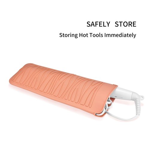EIOKIT Silicone Heat Resistant Travel Pouch for Straighteners, Crimping Irons, Curling Wands, Flat Irons, and Hair Styling Tools
