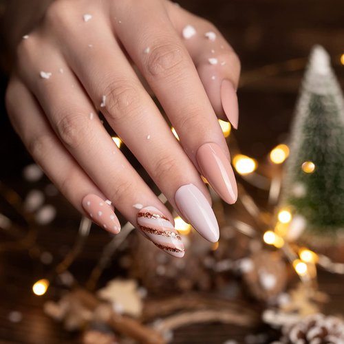 RARJSM Gel Nail Polishes Set of 6pcs Brown Coffee Wine Red Burgundy Nude Purple Pink Champagne Gold Glitter Winter Color Gel Polish Soak Off Curing Require Nail Manicure Salon Beginner DIY at Home