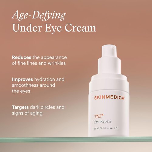 SkinMedica TNS Eye Repair Cream - Reduces Fine Lines & Dark Circles with Peptides | 0.5 Oz