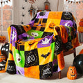 Ghost Halloween Fleece Throw Blanket 50x60 Inches - Soft & Cozy Fall Decor