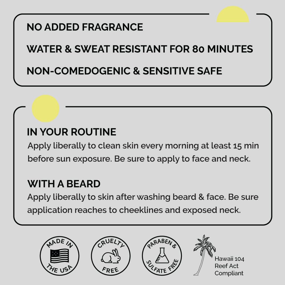 ZEUS Men’s Hydrating Face Moisturizer with SPF 50, Restores, Protects & Hydrates Skin, Daily Face Lotion for Men, Natural Mineral Sunscreen for Everyday UV Protection (Made in USA)