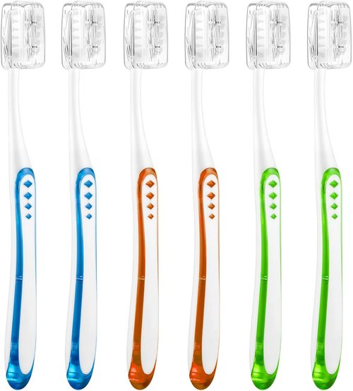 Frekare Extra Soft Toothbrushes - 10,000 Micro Nano Bristles for Sensitive Teeth | Compact Head, 6 Count